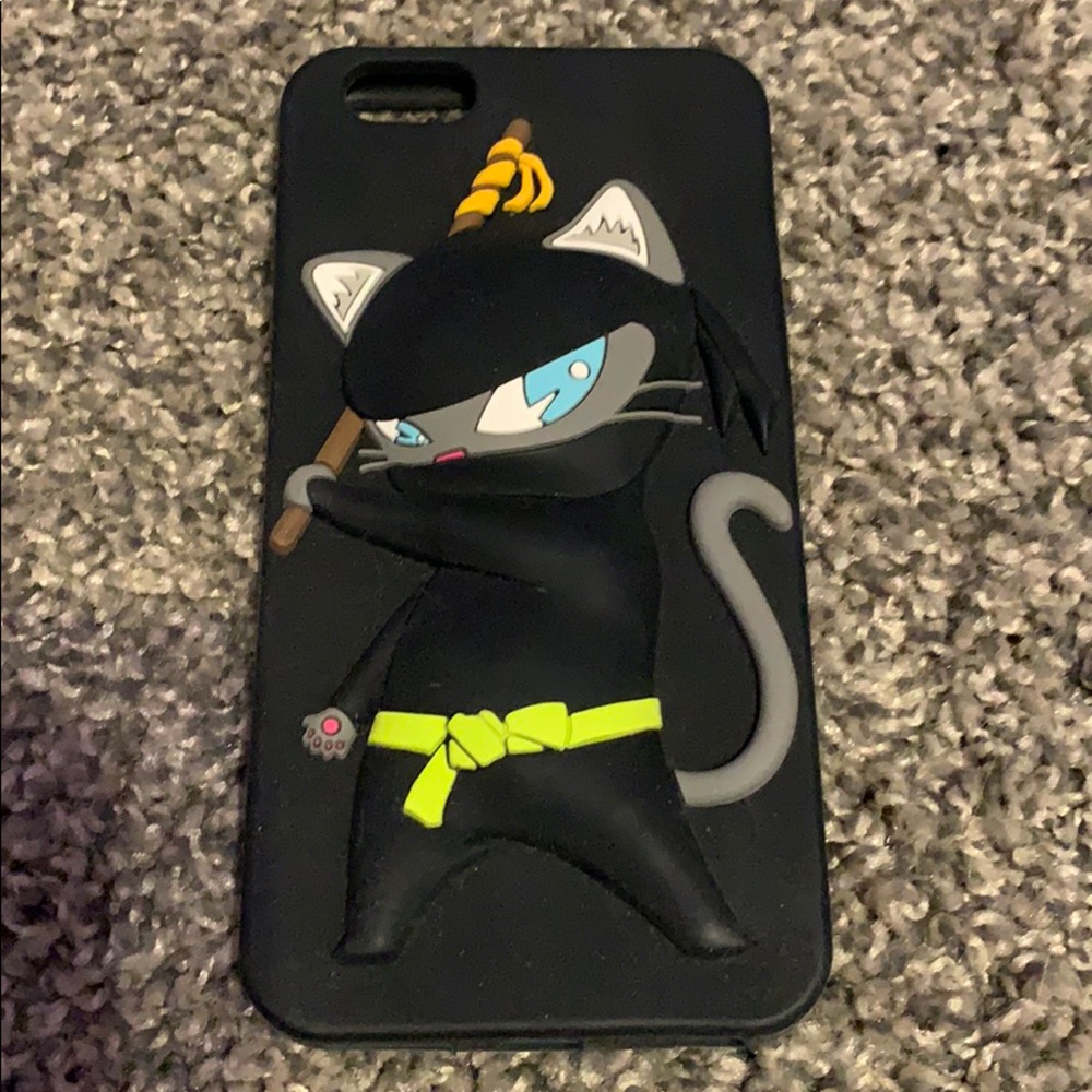Cat Ninja Rubber Phone Case